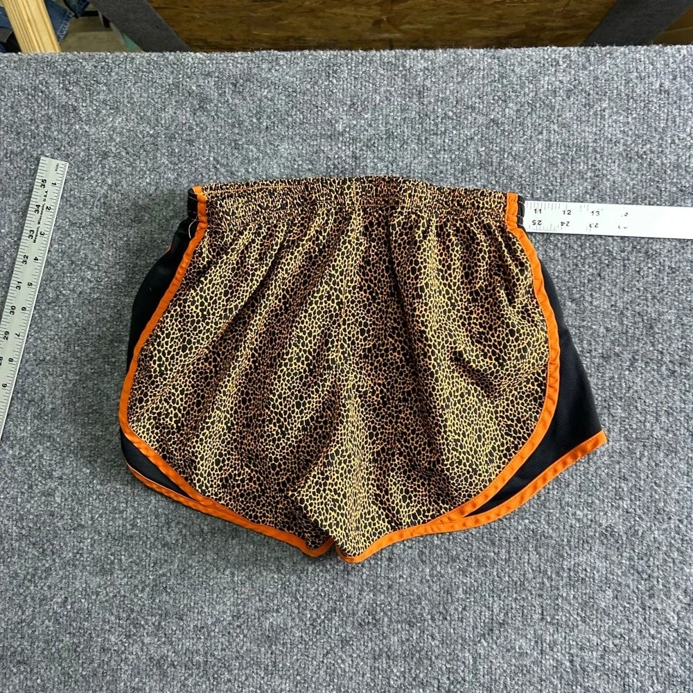 Nike Shorts Womens Size S Orange Cheetah Animal Print Running Athletic Gym